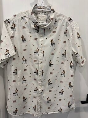 Denim & Flower XL 100% Cotton Short Sleeve Mens Shirt